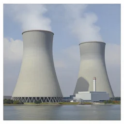 A nuclear power plant in utopia by Simon Stålenhag and J.M.W. Turner, oil on canvas; Nuclear Fallout, Art Directio by Adam Adamowicz