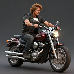 a motorbike in sons of anarchy tv show, D&D style , highly detailed, digital art, trending on artstation, smooth, sharp focus, illustration, art by artgem and ROBERT HYNES