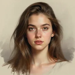 girl digital painter, realistic portraits, by laurahrubin
