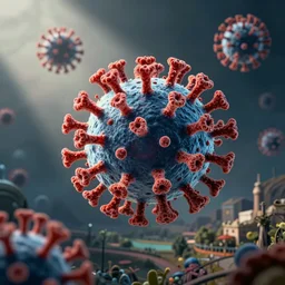 coronavirus being destroyed by antibodies