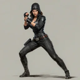a assassin woman, fighting pose, by Magali Villeneuve, ultra detailed