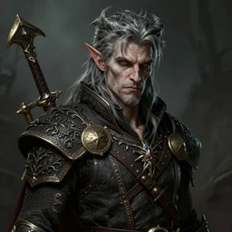 a detailed portrait of a male tiefling, pathfinder portrait, dndart, deviantart fantasy portrait, 4 k, 9 k 3 d, hires render, grimdark, unreal 5, beautifully detailed, art by greg rutkowski and alphonse mucha