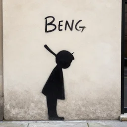 banksy street art about being shy and unable to express
