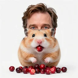 bryan cranston bulging cheeks eating cranberries, open mouth spilling cranberries, hamster cheeks, studio light, bloom, detailed face, magazine, press, photo, steve mccurry, david lazar, canon, nikon, focus