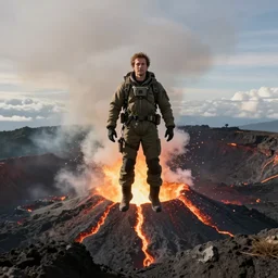 agent cooper floating above an active volcano
