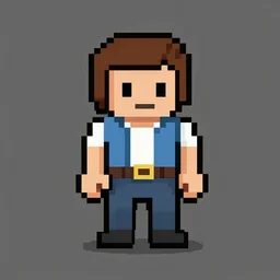isaac from binding of isaac, pixel art