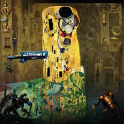 concept art, exterior illustration of a busy spacestation, cinematic, dynamic composition, craig mullins, all seeing eye, jean giraud, sparth,, gustav klimt, warhammer 4 0 k, buddhist architecture, omni magazine, dieter rams, mecha,, zaha hadid, foreboding, mysticism, alphonse mucha, detailed. insect like