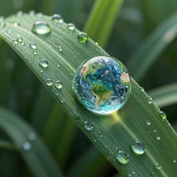 nature is flowing in world of dew, and within every dewdrop a world of struggle, fantasy intricate elegant under, lush volumetric lighting 3 d modelling