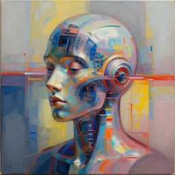 An abstract painting of artificial intelligence, digital art, 4K,