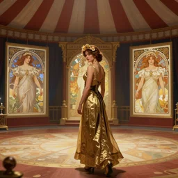 circus interior, contrast, deep focus, turnaround, highly detailed, dramatic lighting, digital painting, artstation, concept art, matte, sharp focus, illustration, elegant, art by artgerm and greg rutkowski and alphonse mucha.