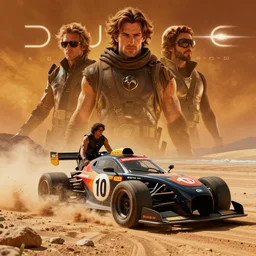 rocky iii racing apollo and rocky on the beach, matte painting, art concept, unreal engine, in the style of dune movie poster
