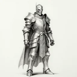 a highly detailed sketch drawing of a man wearing a epic shadow armor - n 9