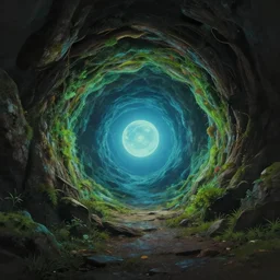 Magical Portal, studio ghibli, photo realistic, unreal engine 5, highly detailed, cinematic lighting, octane render, cinematography, epic composition , 8k , 35 mm photography