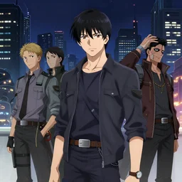 ilya kuvshinov anime illustration of night city with reol, last exile, murata range, fine detail, perfect anime face, dramatic lighting, dynamic composition, moody, art deco, cel shading, vivid, stippled lighting, rich texture, yoshinari yoh, alphonse mucha, takashi murakami, ( ( ( colorful ) ) )