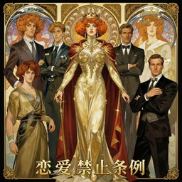 恋 愛 禁 止 条 例, cyberpunk, fantasy, regal, by stanley artgerm lau, greg rutkowski, thomas kindkade, alphonse mucha, loish, norman rockwell.