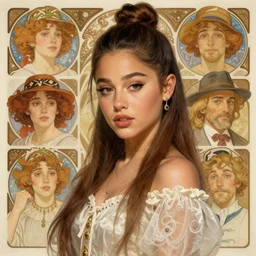 ariane grande, highly detailed, digital character, painted portrait, artstation, concept art, hard focus, illustration, art by artgerm and greg rutkowski and alphonse mucha and craig mullins, james jean, andrey ryabovichev, mark simonetti and peter morbacher