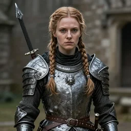 hyper - realistic photo warrior portrait medieval englishwoman cinematic, artstation