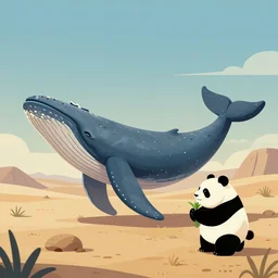 whale as elephant : as panda in the desert, photography side shot, by shunji dodo, 8 k resolution by mc escher