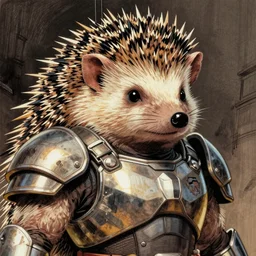 hedgehog!!! jim lee!!! medium shot!! flat ink sketch by jim lee close up in the style of jim lee, big chest swat soldier armor hedgehog animal by jim lee
