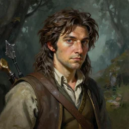 A fantasy comic book style portrait painting of a hobbit, DAZ, hyperrealistic, ambient light, dynamic light