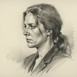 a realistic yet scraggly portrait sketch of the side profile of a stern and sophisticated carrie fisher, trending on artstation, intricate details, in the style of frank auerbach, in the style of sergio aragones, in the style of martin ansin, in the style of david aja, in the style of mattias adolfsson