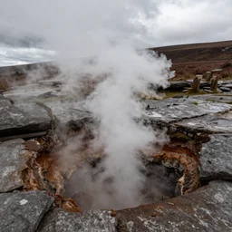 a sulphur vent in dartmoor national park