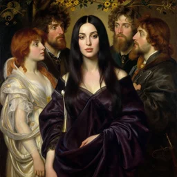 a beautiful painting of monica bellucci by john everett millais and dante gabriel rossetti and john collier and john william waterhouse, preraphaelite, detailed, trending on artstation, hd, masterpiece