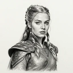 arya stark as venus, detailed pencil drawing by glenn vilppu