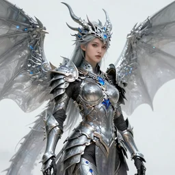 beautiful dragon queen portrait, fantasy, dystopian, phoenix dragon, armor, future, cyberpunk, butterfly squid, burning halo, intricate artwork by Guy Denning and Anna Dittmann very coherent artwork, cinematic, hyper realism, high detail, octane render, unreal engine, 8k, Vibrant colors, Smooth gradients, High contrast, depth of field,