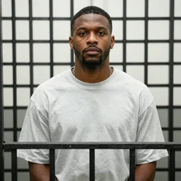 deshaun watson in prison, photorealistic