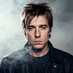 photographic portrait of iggy pop as sad kurt cobain, sharp focus, high detail, mist and smoke