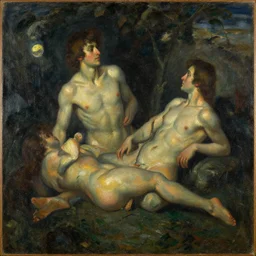 Myth is not prehistory; it is timeless reality, which repeats itself in history by Arnold Bocklin by Herbet James Draper. Oil on wood. 1889.