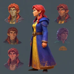 maya ali, sorcerer, gloomhaven, octane render, side view rpg avatar potrait, gaudy colors, matte painting concept art, by jesper ejsing, and ilya kuvshinov and rossdraws