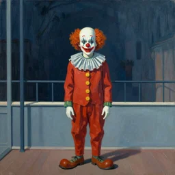 “ sad clown in the pose of stanczyk by edward hopper ”