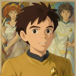 cute star trek officer tom holland, natural lighting, path traced, highly detailed, high quality, digital painting, by don bluth and ross tran and studio ghibli and alphonse mucha, artgerm