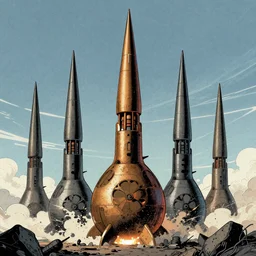 comic book style about nuclear weapons