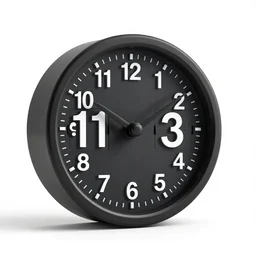 matte black flip clock, clean 3d render, octane render, isolated on a pure white background, centered, entire object in frame, sharp focus, soft studio lighting