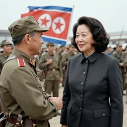 A photo from 1960s, Pelosi joined the North Korean army against the United States.