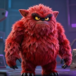 killer furby, looks like from borderlands, angry, psycho