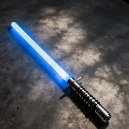 a tie dye light saber, photography