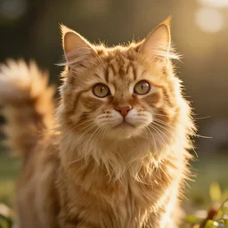 a photograph of a magical cat, golden hour, fantasy, sharp focus, highly detailed, hd, dramatic lighting, trending on artstation