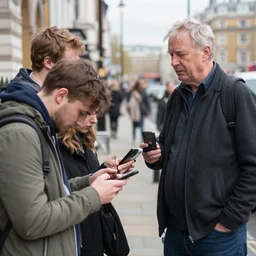 a middle aged white man sees every tourist sight in london whilst two exhausted younger people pay for everything