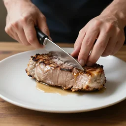 a personal assistance made of filet mignon