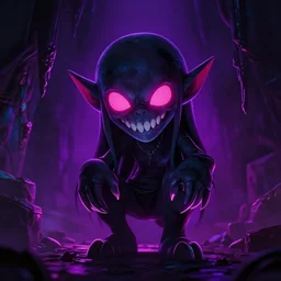 neon, goblin, dark