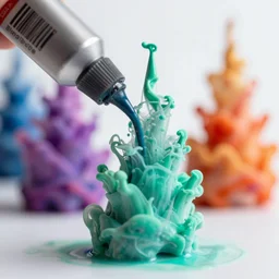 Paint ink Pour into a liquid , detailed, 8k hd dof
