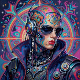 hyper detailed ultra sharp painting of a neuromancer. trending on artstation, warpaint aesthetic, earthwave, colorful, psychedelic, ornate, intricate, digital painting, concept art, smooth, sharp focus, illustration, art by artgerm and darius zawadzki and alphonse mucha, 8 k