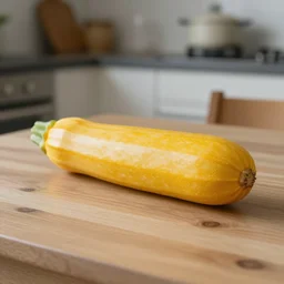 yellow zucchini on the table in the kitchen photo