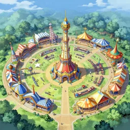 greg manchess concept art of the millennial fair from chrono trigger, outdoor fairgrounds, colorful pavillions, key visual, ambient lighting, highly detailed, digital painting, artstation, concept art, sharp focus, by makoto shinkai and akihiko yoshida and hidari and wlop and greg rutkowski