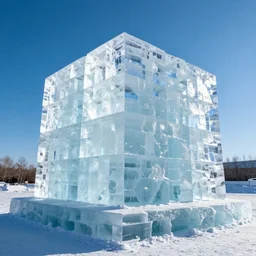 icecube sculpted in ice