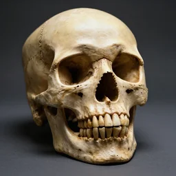 photo of a skull, studio lighting, 4k